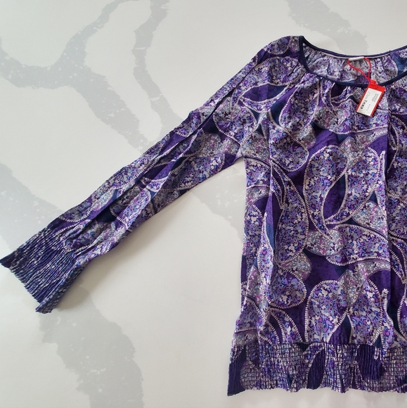Esprit Paisley Long Sleeve Blouse - Picture 2 of 14